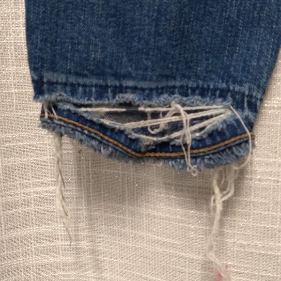 ZARA MAN Ripped Blue Denim Jeans SZ 34 - Picture 5 of 6